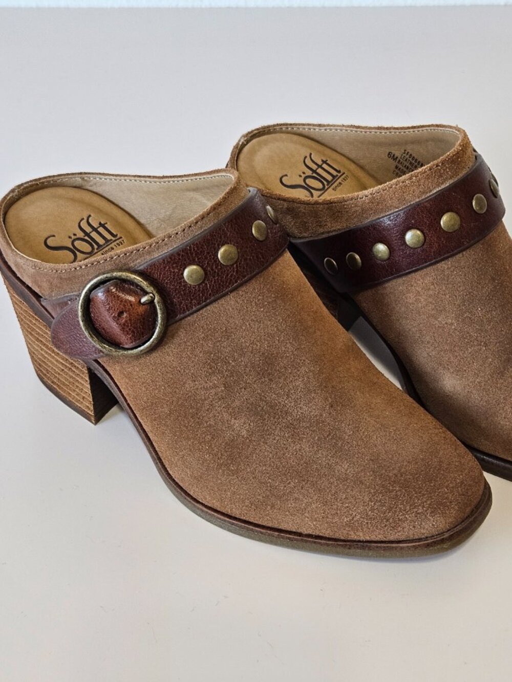 Sofft Corey Belted Clog Mules - Picture 4 of 10